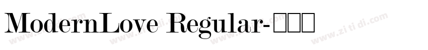 ModernLove Regular字体转换